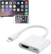 HARIBOL Lightning to HDMI Adapter, Lightning to Digital AV Adapter, iPhone to HDMI Adapter 1080P Sync Screen Cable with Charging Port Compatible with iPhone/iPad on HDTV/Projector/Monitor