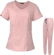 [Dickly] Uniform Scrub Set,Nurses Day Gift,Top and Pant,for SPA Beauty,Women,Men,Adult