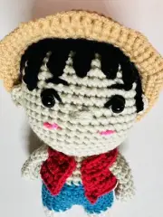 Monkey D. Luffy Crochet Doll PLUSH figure toy Amigurumi handmade NEW-USA seller