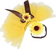 KOMBIUDA 1 Set Newborn Stylish Dress Toddler Outfit with Headwear for Baby Shower Summer Events and Daily Use