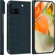 [kaisenkec] Slim and Thin Carbon Fiber Case Compatible with Google Pixel 9 Pro Fold, 1500D Aramid Fiber Cover for Google Pixel Fold 2 for Men and Women, Supports Wireless Charging, Matte Blue