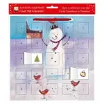 SNOWMAN AND ROBIN CALENDAR WITH STICKERS