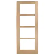 Corinthian 2340 x 720 x 35mm Internal Door White Oak Moda Clear Glass AMODG4