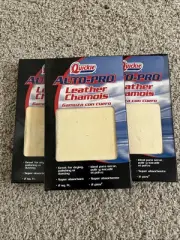NEW Genuine QUICKIE LEATHER CHAMOIS SHAMMY (3) 2 Sq Ft Drying Cloth