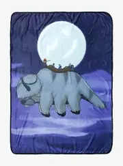 Avatar: The Last Airbender Appa Moon Throw Blanket 45X60 Nickelodeon Anime