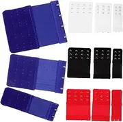 [OATIPHO] 12pcs Women Bra Extenders Bra Strap Extender Hooks Replacement for 4 Hook Comfortable Polyester