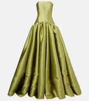 [Solace London] Solace London Cassias bandeau satin gown UK 8 green
