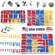 Assorted Insulated Electrical Wire Terminals Crimp Connectors Spade Kit US