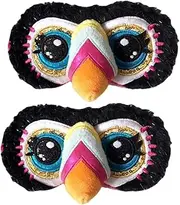 Gogogmee 2Pcs Cute Cartoon Sleep Mask for Eye Covers for Sleeping Soft Eye Mask with Elastic Band for Sleepovers and Daytime Naps Great Present
