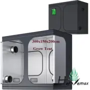 Hydroponics 3x1.5x2m Grow Tent Mylar 600D Oxford Steel Frame 300x150x200cm
