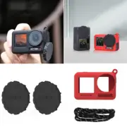 For OSMO ACTION4/3 Silicone Lens Cover Sport Camera Protective Case Hanging Rope