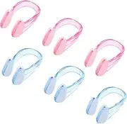 6Pcs Swim Nose Clips Portable Silicone Nose Plug for Adults Comfortable and Skin Friendly Design for Swimming Practice and Competitions