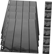 WOONEKY Stamps Album Collection Book 9 Hole Binder Pages for Stamp Collecting Reusable Sticker Storage Book