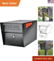 Stylish Curbside Locking Mailbox with Anti-Pry Lock - Vandal-Resistant Design