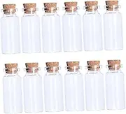 HIAKDOFT 20Pcs Transparent Corked Glass Wishing Bottles Empty Containers for DIY Projects Home Decor and Unique