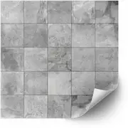 [Namly Design] Tiles Sticker - Tiled Stone / Grey / 24 pcs