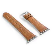 Watch Band Pull-up PU Leather Watch Band Replacement Compatible with Apple Watch Light Brown_42MM