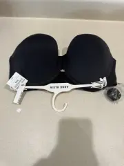New ANNE KLEIN Bra Womens 42C Black Strapless Multiway Strap Underwire