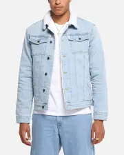 [SAINT MORTA] Saint Morta Sherpa Denim Jacket Superwash Blue - Size 5XL 5XL Superwash Blue