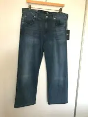 NWT Mens 7 For All Mankind "AUSTYN" Luxe Performance Relaxed Straight Jean 34x28