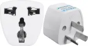 2Pcs Universal Power Adapter Travel Adaptor 3 pin AU Converter US/UK/EU to AU