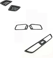 QASULER Car Interior Front Console Dashboard A C Air Outlet Vent Frame Trim Cover Accessories, for Accord, Sedan 10th 2018 2019 2020 Car Air Vent Trim(Black)