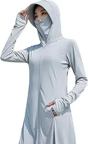 [KUMADAI] UPF 50+ Long Sleeve UV Protection Shirts for Women Sun Protection Long Jacket UV Hoodie for Gardening Hiking Running