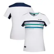 YONEX 24F/W Women's Badminton T-Shirts Sportswear Top Tee White NWT 243TS018F