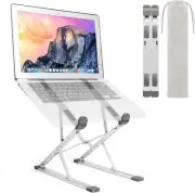 Laptop Desk Stand Adjustable Height, Aluminum Foldable Laptop Stand Computer