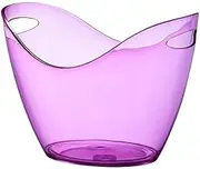 Ice Buckets ﻿Acrylic Ice BucketLarge Capacity Champagne BucketBar Ice Pellet BucketFilled Ice Bucket Beer, Drinks and Wine Cooler(Purple)