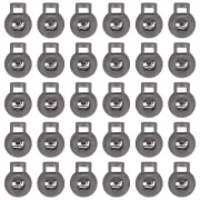 100pcs Cord Lock Single Hole Spring Toggle Stopper for Drawstring, Gray