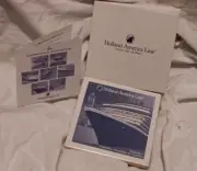 Pair Holland America Line Coaster Delft Blue Tile Cruise Ship Coaster Zuiderdam
