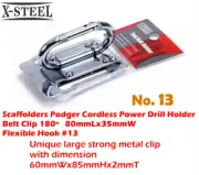 Scaffolders Podger Cordless Power Drill Holder Belt Clip 180º Flexible Hook #13