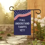 Liberal Activist Tariff Garden Flag, Save Democracy, Subtle F Donald Trump