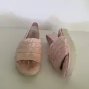 Koolaburra By Ugg Fuzzin Slide Slipper Shoe Size 10 Faux Fur II Color Pale Pink