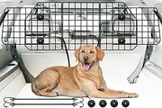 Gtongoko Dog Car Barriers for SUVs, Vehicles, Cars, & Trucks, Adjustable Heavy-Duty Wire Mesh Pet SUV Barriers Universal-Fit, Car Accessories Safety Travel, 2 Elastic Ropes Included