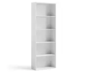 Giantex 5-Shelf Storage Bookcase Modern Display Cabinet Furniture for Living Room Study Book Shelf White