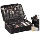 NEW ROWNYEON Makeup Bag Organizer Cosmetic Train Case Travel Case Portable
