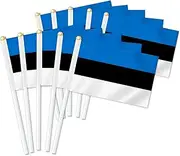 10 PCS Estonia Handheld Small Flag, Estonians Hand held Mini Decor Decoration Banner