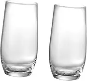 Ciieeo Stylish 2pcs Highball Glasses 490ml for Whiskey Wine Sturdy Safe Kitchen Drinkware