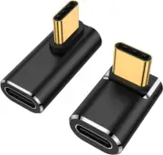 USB C 90 Degree Adapter (Two Styles), USB Type C Right Angle Extender Connector