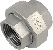 1PCS SS304 Stainless Steel Union Joint Coupling BSP Female Thread Cast Pipe Fitting(2")