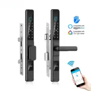 Waterproof Sliding Door Lock Fingerprint Digital Password Card Electronic Lock