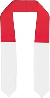 [EdWal] Singapore Flag print Graduation Stole and Sash Class for Unisex Adult Honor Stole Honor Stole of 2025
