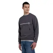 Replay weat Top ZZ Crewneck weatshirt w/ Outdoor Print Grey