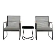 Odele Patio Balcony Set 3 Piece 2 Chairs Table