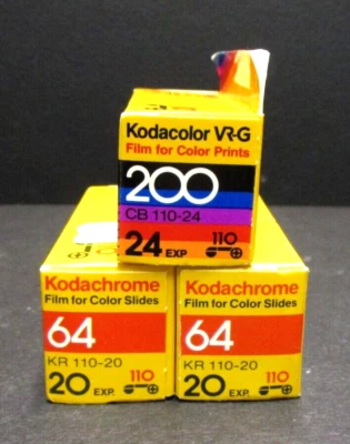 2-Kodak KR110-20 Kodachrome color slide & 1-Kodak CB 110-24 kodacolor print