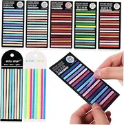 DOITOOL Long Page Markers Highlighter Strips Tape Sticky Book Tabs Fluorescent Highlighter for Reading