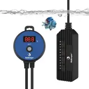 Small Aquarium Heater, Submersible Betta Fish Tank Heater 25W with LED Digita...