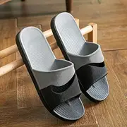 [XBCDX] Open Toe Slide Slippers Sandals and Slippers Summer Home Indoor Bathroom Bath Sandals Home Wear Men's Home Non-Slip Shoes Soft Sandals (Size : 39)
